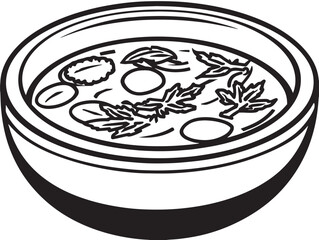 Filipino sinigang soup icon in modern vector format