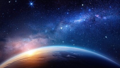 Obraz premium Stars and Expansive Universe in a Cosmic Space Background