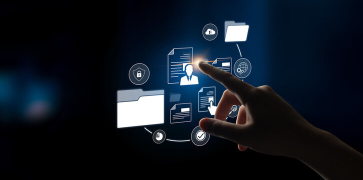 Document management system for secure file storage, organized access, and efficient digital workflow including verification, upload, analytics, and approval process Latch