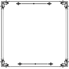 Vintage Ornamental Frame – Elegant Black Border, JPG, 300 DPI 