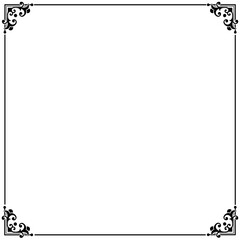 Vintage Ornamental Frame – Elegant Black Border, JPG, 300 DPI 