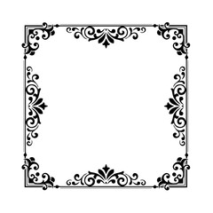 Vintage Ornamental Frame – Elegant Black Border, JPG, 300 DPI 