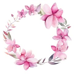 Fototapeta premium Elegant floral wreath illustration