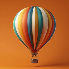 Fototapeta premium colorful hot air balloon soaring high