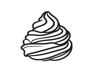 Fresh frozen sorbet drawing in elegant vector format