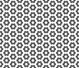 Black and white seamless abstract pattern. Background and backdrop. Grayscale ornamental design.