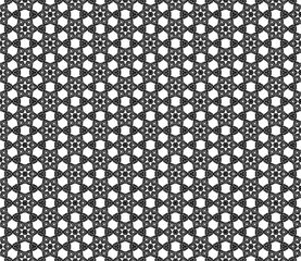 Black and white seamless abstract pattern. Background and backdrop. Grayscale ornamental design.