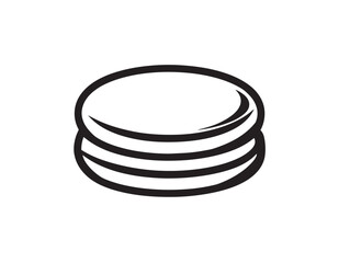 Crispy southern biscuits in elegant 2D vector drawing