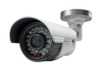 Surveillance camera installation urban area product security isolated on transparent background, png