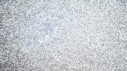 Silver glitter background texture white sparkling shiny wrapping paper for Christmas holiday seasonal wallpaper decoration, greeting and wedding invitation card design element