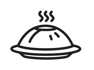 Delicious baked stromboli roll icon in outlined vector