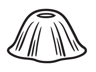 Stromboli pizza icon in clean simple vector drawing