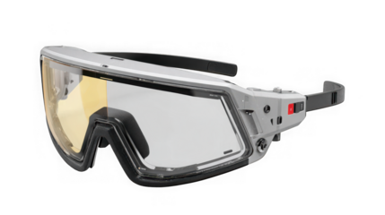 Safety goggles provide essential eye protection for various work environments and laboratory experiments ensuring clear vision isolated on transparent background