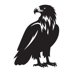Majestic eagle in flight bold silhouette design