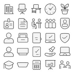 set of business icons, Solid Finance, Banking, and Customer Service Icon Set