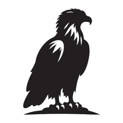 Majestic eagle in a bold silhouette design 