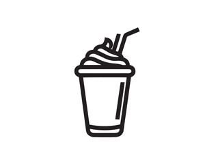 Traditional lassi glass icon in clean modern lines