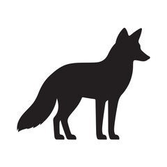 Elegant fox silhouette in a natural setting perfect for wildlife designs