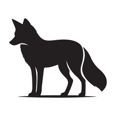 A fox silhouette in a natural setting 