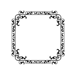 Vintage Ornamental Frame – Elegant Black Border, JPG, 300 DPI 