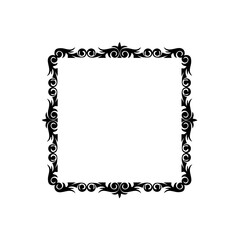 Vintage Ornamental Frame – Elegant Black Border, JPG, 300 DPI 