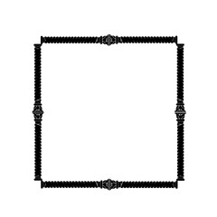 Vintage Ornamental Frame – Elegant Black Border, JPG, 300 DPI 