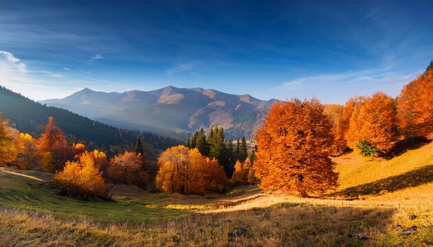 autumn in the mountains ai generated