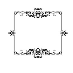 Vintage Ornamental Frame – Elegant Black Border, JPG, 300 DPI 