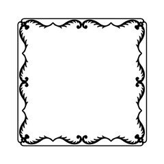 Vintage Ornamental Frame – Elegant Black Border, JPG, 300 DPI 