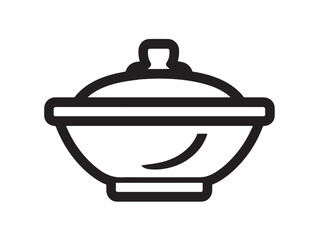 Spicy vindaloo curry bowl icon in clean flat vector