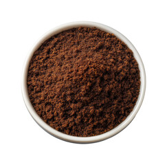 Coffee grounds preparation kitchen food culinary tips isolated on transparent background, png