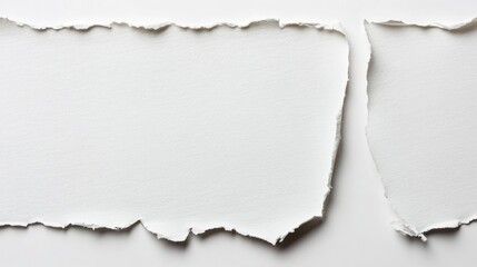 Fototapeta premium White paper torn background texture ripped.