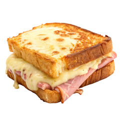 Croque Monsieur isolated on transparent background  
