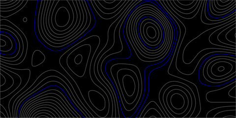 An abstract seamless vector pattern illustration with swirling blue and black colors creates a vintage wallpaper texture