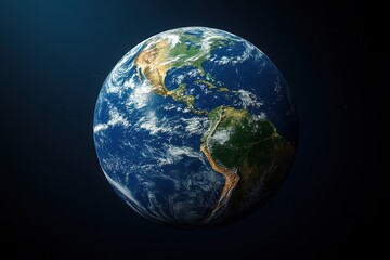Fototapeta premium Visual representation of Earth showcasing the beauty of our planet from space