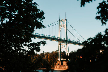 Portland, Oregon's Famous St John's Bridge in Autumn