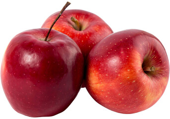PNG red apples against a black background.
