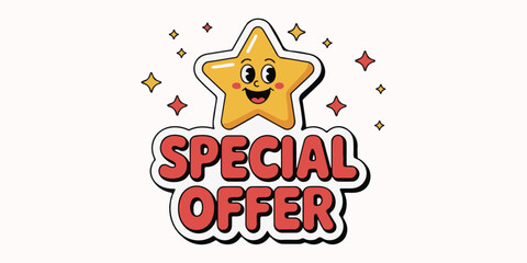  playful star icon with  words SPECIAL OFFER