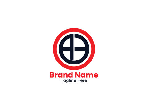Vector circle AE logo, Letter circle  AE, EA letter logo design. Initial letter EA uppercase monogram logo.