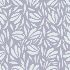 Fototapeta premium monochrome color a solid simple small chamomile flower with stalk leaves, all over vector design with bright solid background illustration digital image for textile printing factory