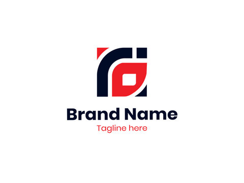 Vector IO logo design. IO logo template with red and black colors. OI logo, OI letter