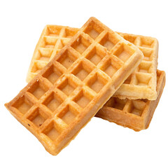 Waffles isolated on transparent background  
