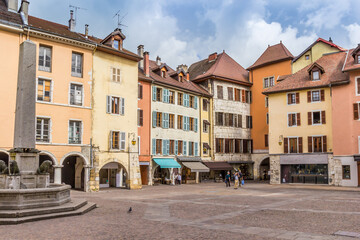 Fototapeta premium Historic Notre Dame market square in Annecy, France