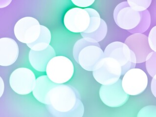 Abstract image displaying blurred lights with a pastel color gradient of green and purple hues