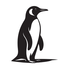 Obraz premium Charming penguin silhouette with a whimsical style for various designs