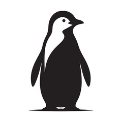 Charming penguin silhouette design for various applications