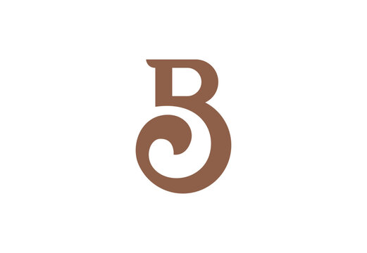 Elegant and Swirly Letter B Logo