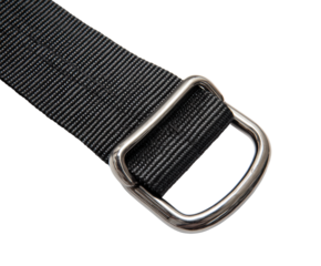 Securing equipment with black strap product concept isolated on transparent background, png