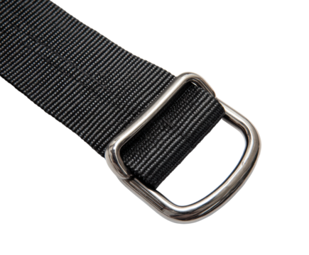 Securing equipment with black strap product concept isolated on transparent background, png