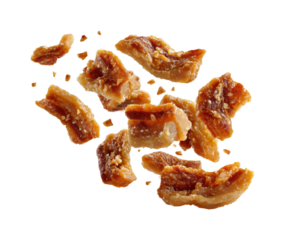 Crispy pork snack kitchen food isolated on transparent background, png